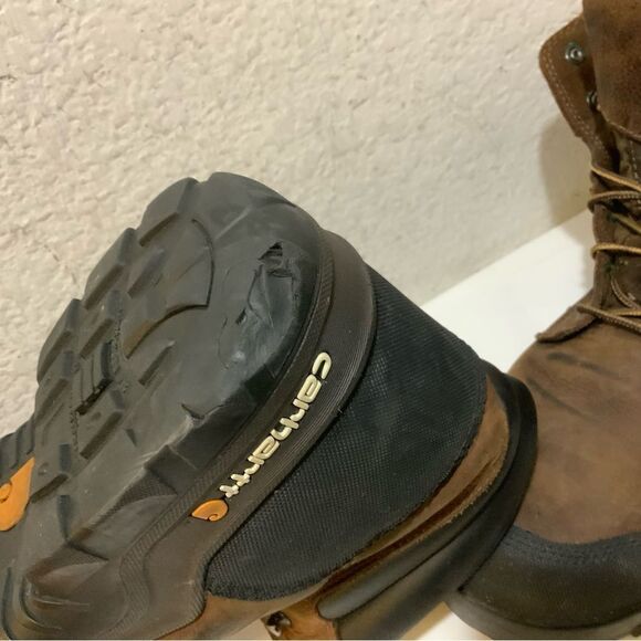 Carhartt Rugged Flex 6 Inch Waterproof Comp Toe Brown Leather Boots Size 14M - Picture 13 of 14